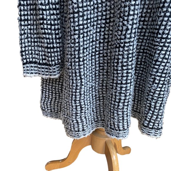 Joseph A. Longline Duster Striped Eyelash Grannycore Slouchy Knit Cardigan-M - Picture 7 of 13